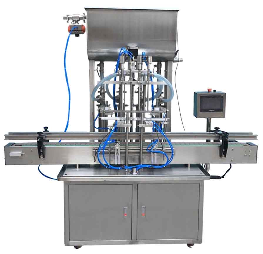 全自动膏体灌装机(步进电机控制灌装嘴边灌边升)