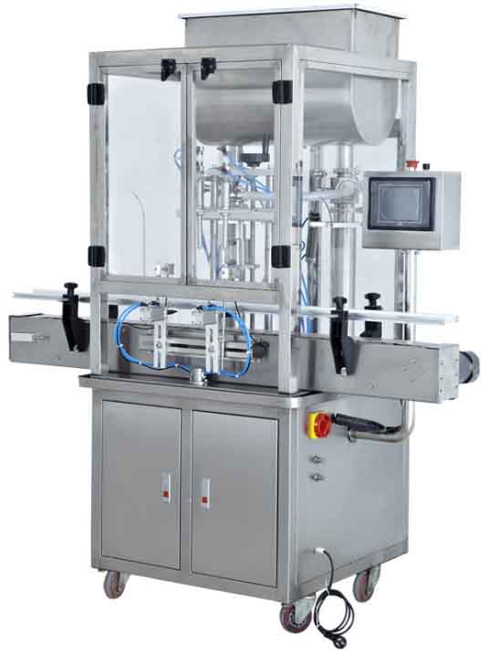 全自动膏体灌装机(卧式料斗+防护罩)