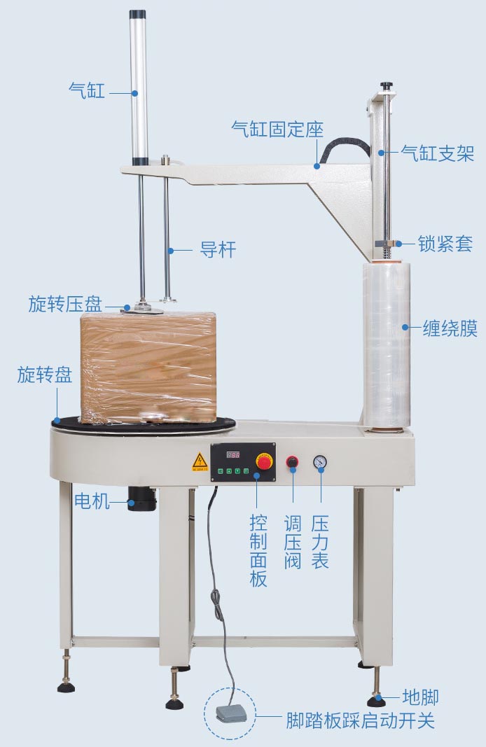 KZ900L低台半自动打包机,捆包机封箱机